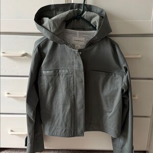 Club Monaco Cropped Utility Jacket — Surplus Green